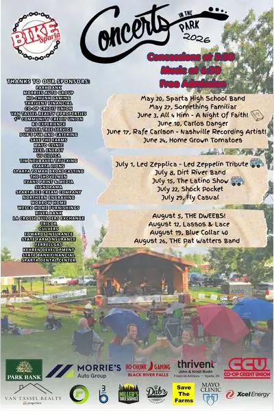 Concerts in the Park Schedule 2026