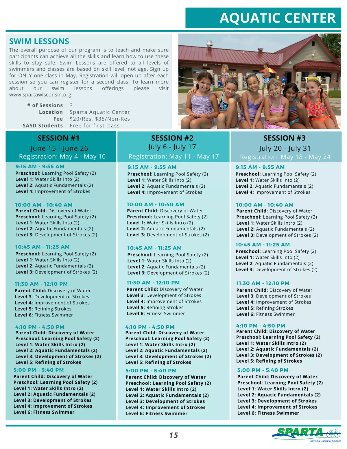 2026 Swim Lesson Outlook