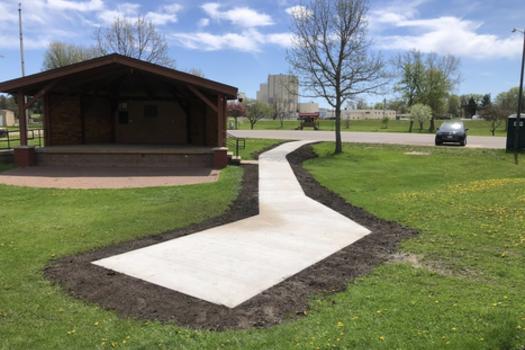 Evans Bossard - New sidewalk entrance 
